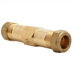 15mm x 15mm x 82mm Brass Comp Slip Repair Coupler