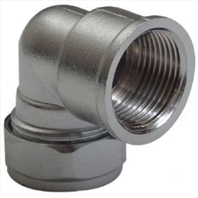 22mm x 3/4" Chrome FI x Brass Compression Elbow