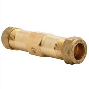 15mm x 15mm x 82mm Brass Comp Slip Repair Coupler