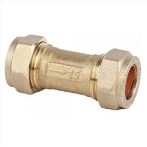 Double Check Valve 15mm Brass Compression