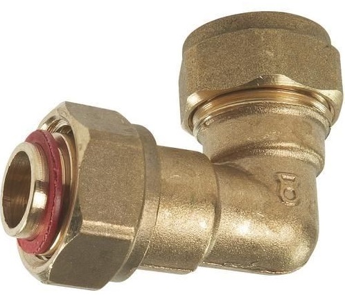 15mm x 1/2" BSP Brass Comp Bent Tap Connector