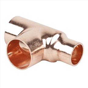 22mm x 15mm x 22mm End Feed Reduced End Tee