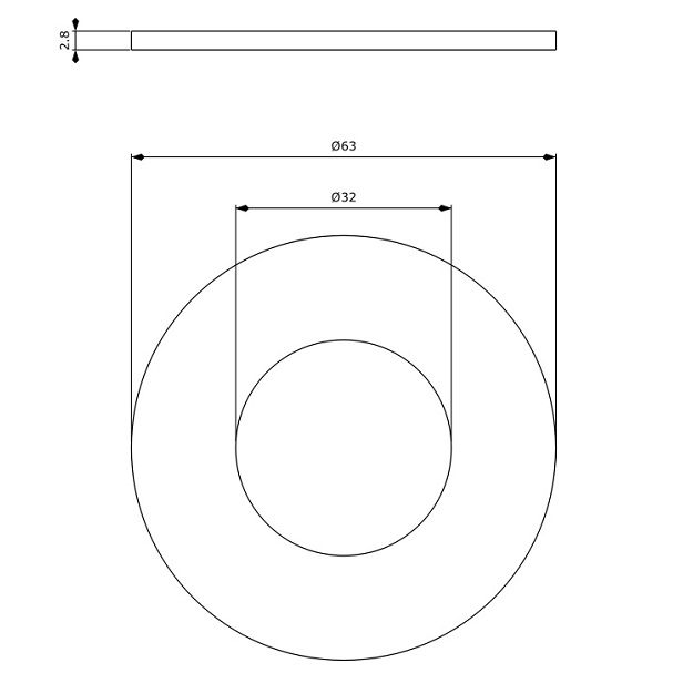 Geberit Flush Valve Washer dimensions