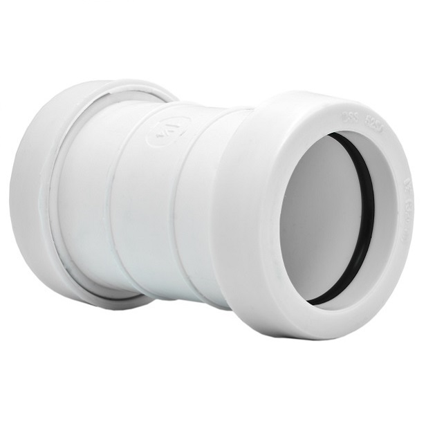 32mm - 1.25 inch White Pushfit Waste Coupler