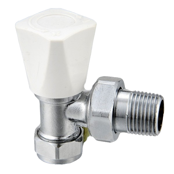 15mm x 3/4  Angled Lockshield Radiator Valve