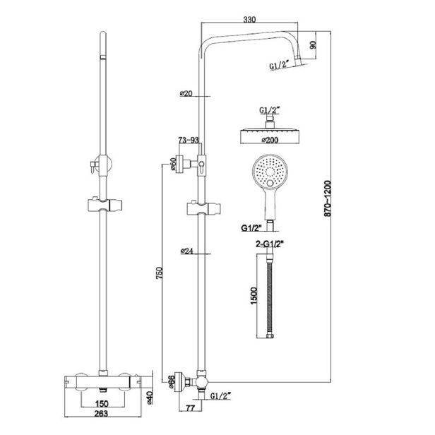 Spey 2 Shower Schematic