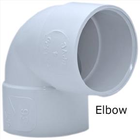 21.5mm - 3/4 inch White Solvent Weld Waste Elbow
