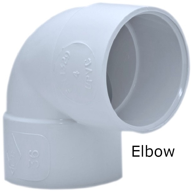 21.5mm - 3/4 inch White Solvent Weld Waste Elbow