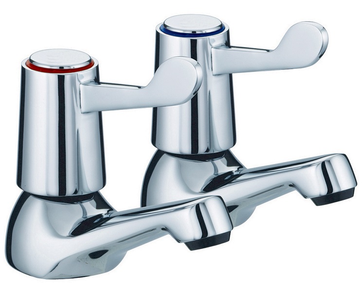 Skara Lever Pillar Bath Taps - 10120