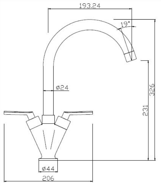 Crieff Sink Mixer Schematic