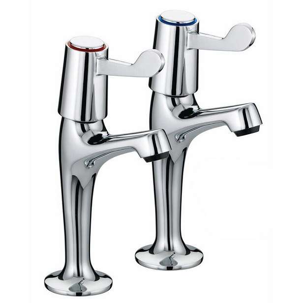 Skara 1/4 Turn Lever Sink Pillar Taps