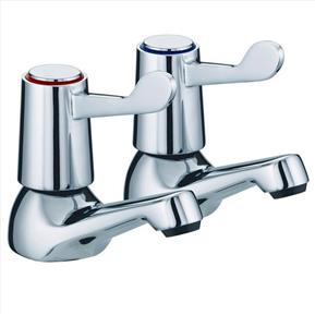 Skara 1/4 Turn Lever Pillar Basin Taps