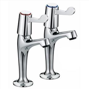 Skara 1/4 Turn Lever Sink Pillar Taps