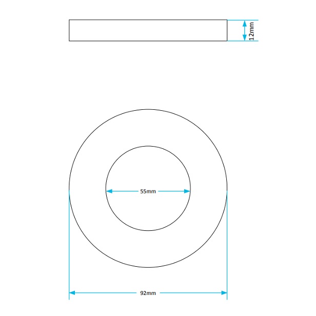 foam doughnut washer dimensions pp0034