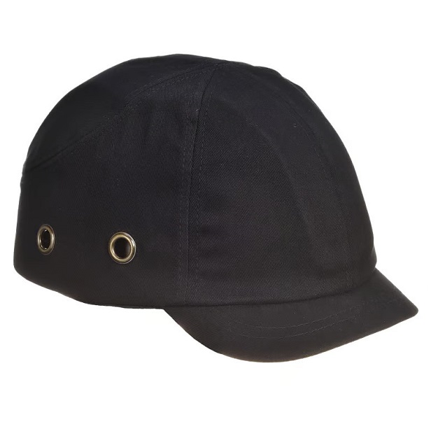 Black Bump Cap With Short Front Peak