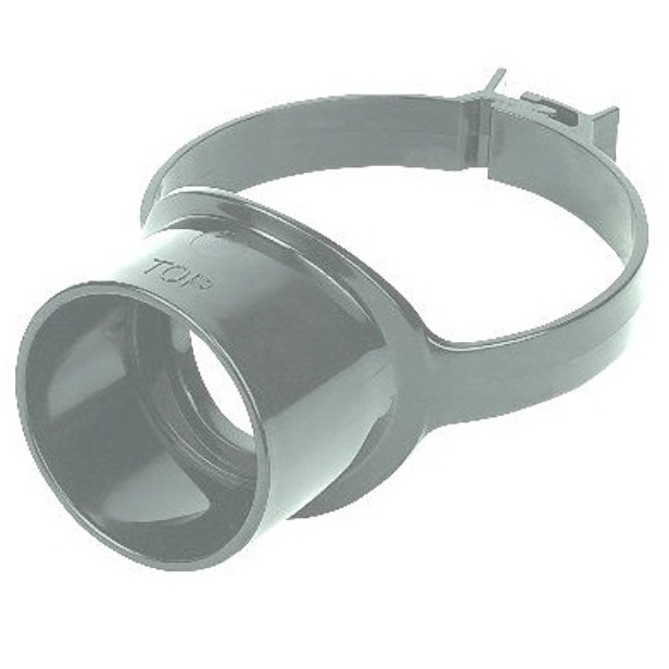 Strap On 110mm Soil Pipe Boss Adaptor in Grey Plastic