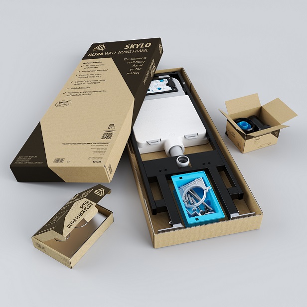Ultra Wall Hung Frame Cistern Packaging