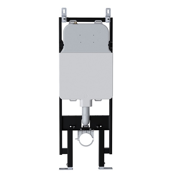 Wall hung toilet frame rear view