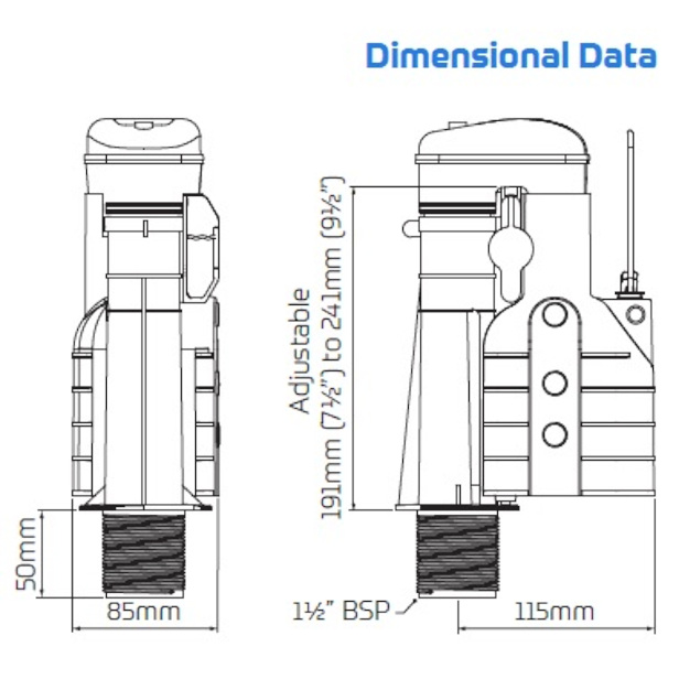 Turbo Edge Compact Syphon dimensions