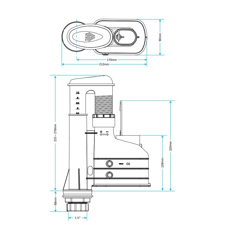 skylo height adjustable syphon schematic