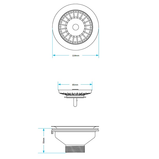 Basket Strainer Waste Schematic