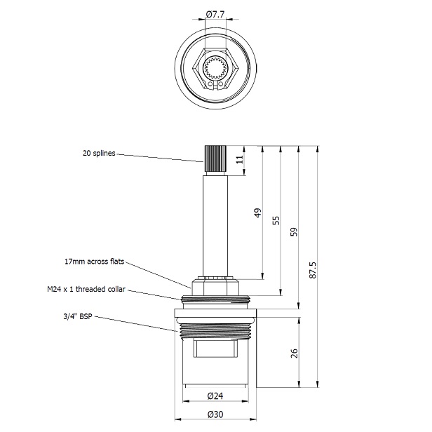 disc130 tap cartridge dimensions