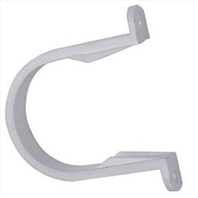 32mm White Pipe Clips (Pack of 10)